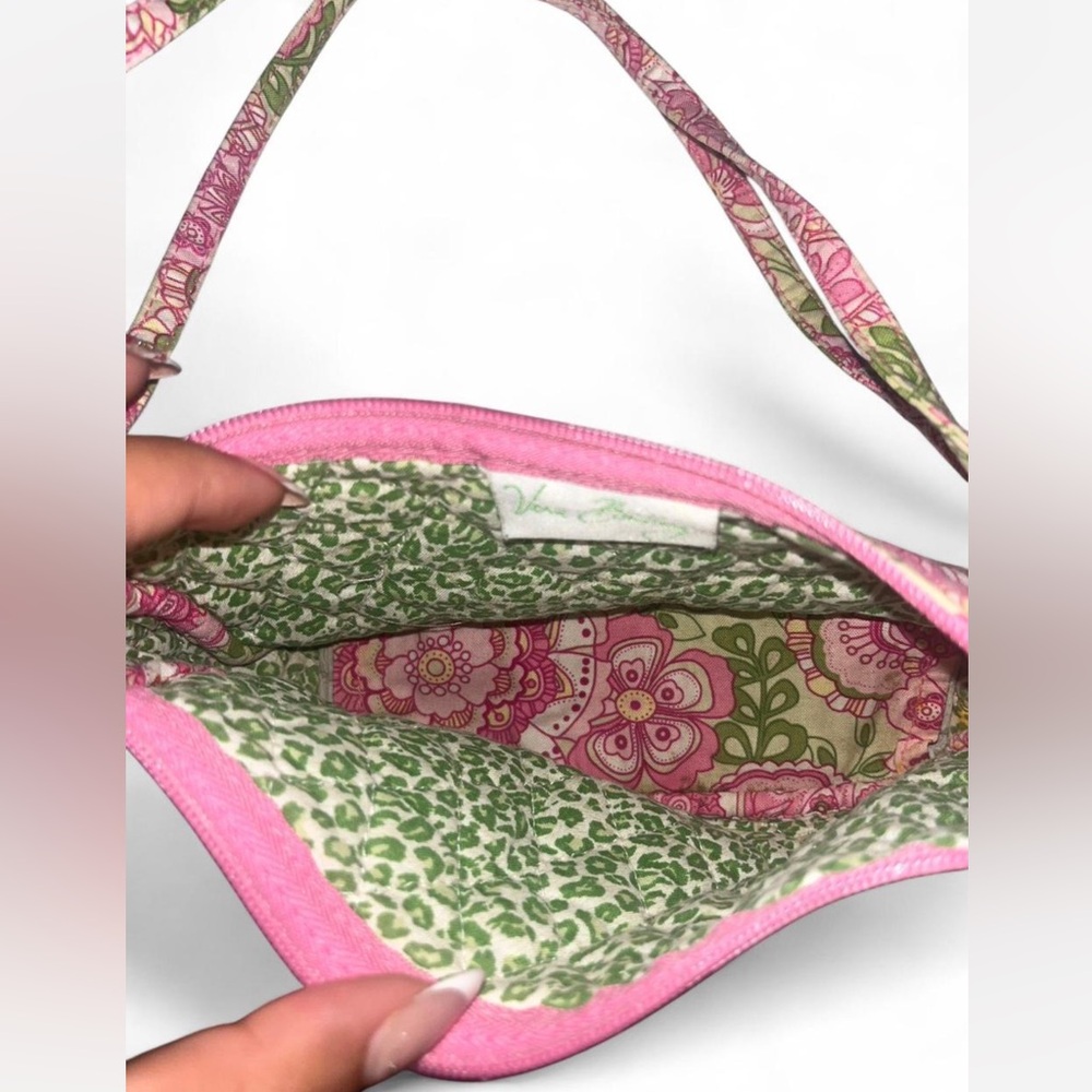 Vera Bradley Pink and Green Floral Crossbody Bag - Picture 3 of 4